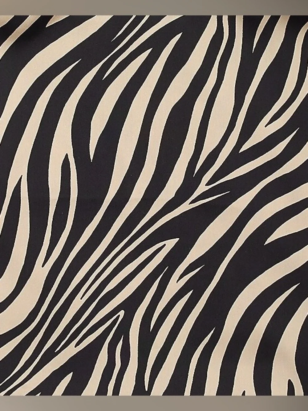 NWT - J.Crew Zebra Satin Cami Tank Animal Print Black Tan Size 0